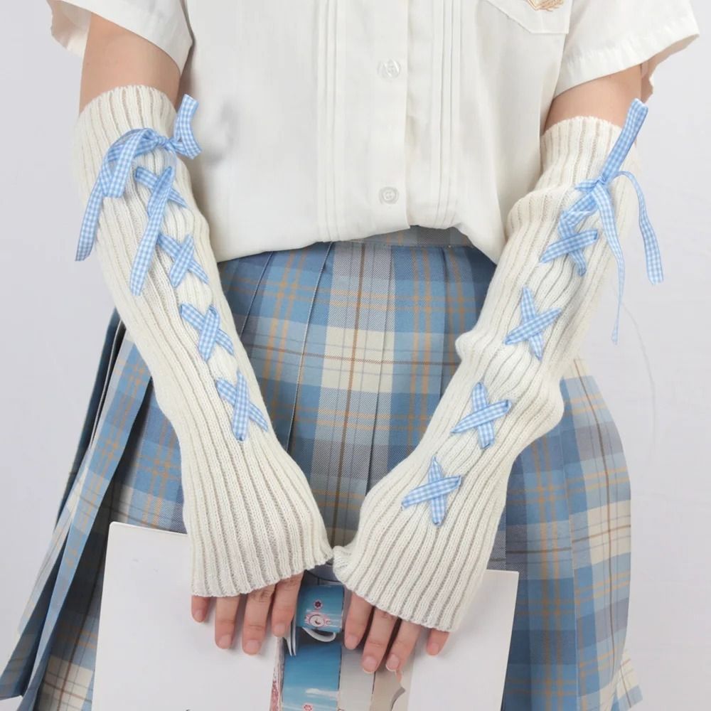Fingerless Glove Knit - Модные женские вязаные нарукавники для осени