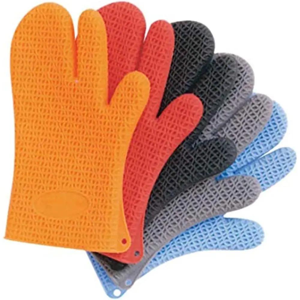 Oven Mitt Silicone - Серая текстурированная силиконовая прихватка для духовки
