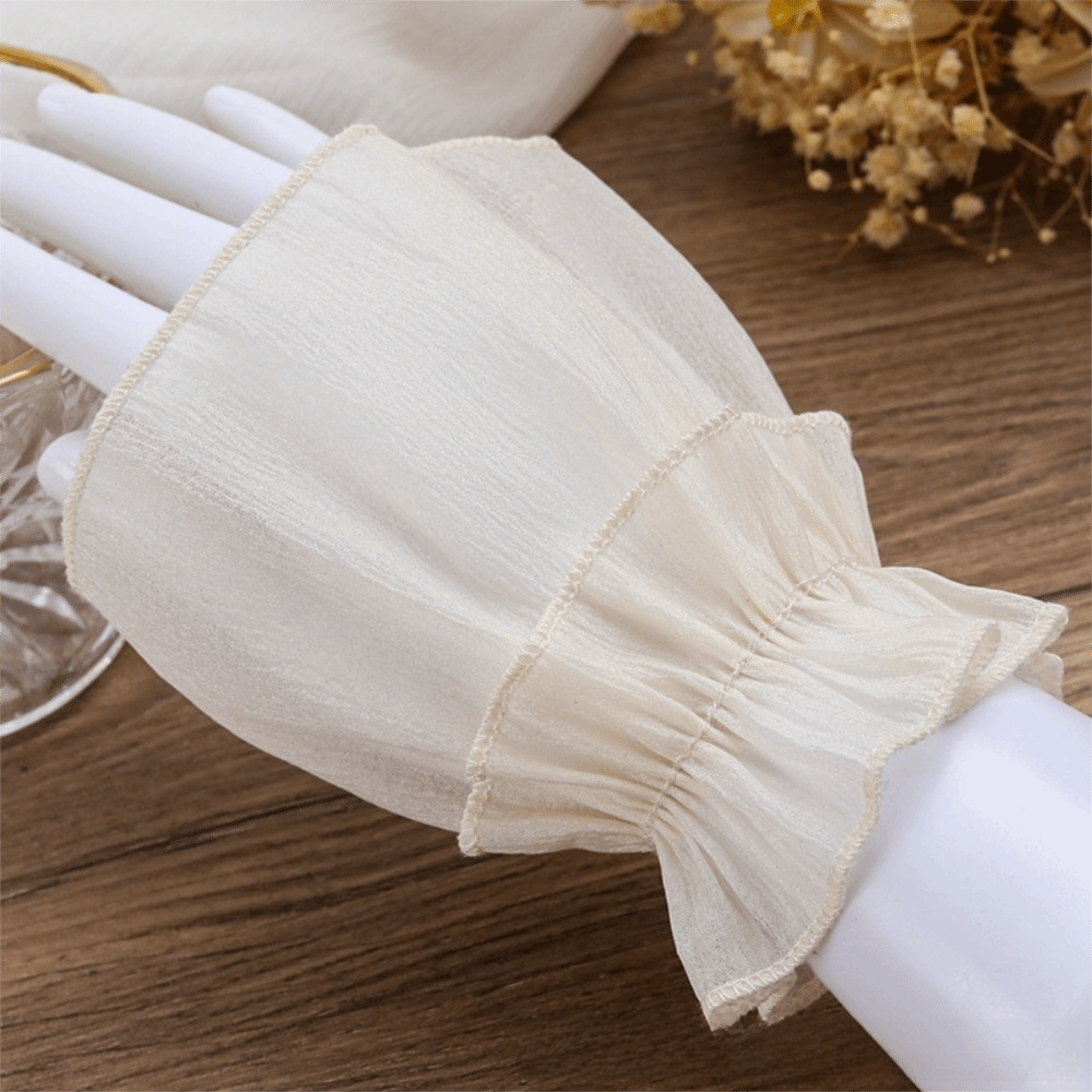 Fingerless Glove Knit - Плиссированные съемные манжеты с рюшами, аксессуары