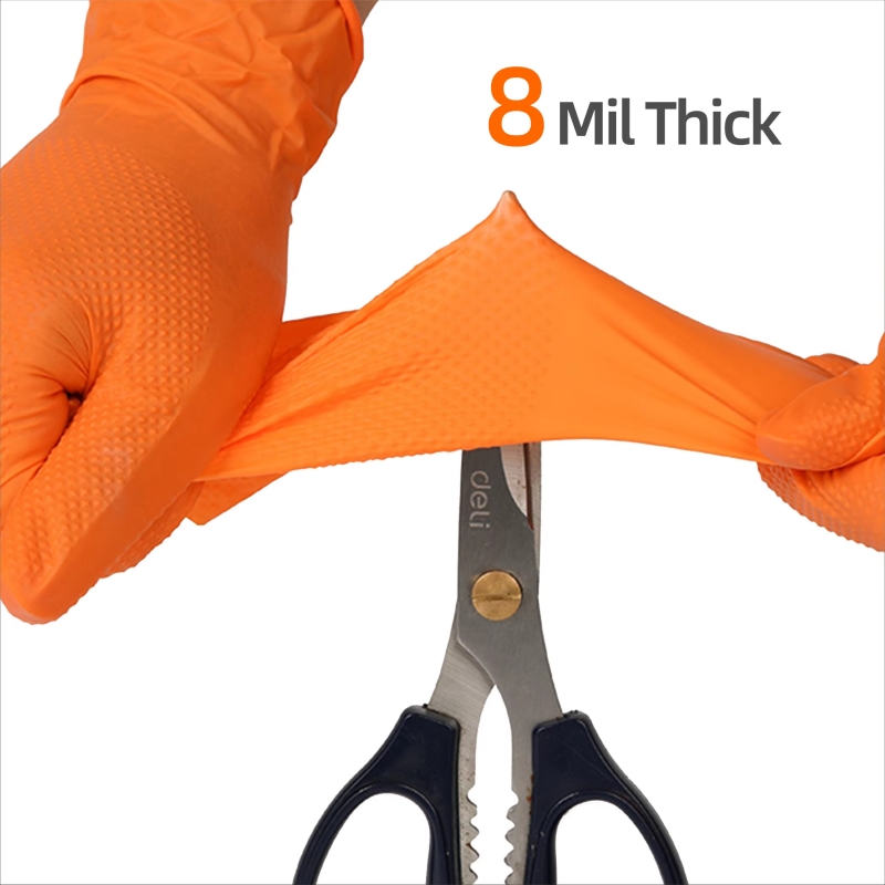8-мильные сверхмощные промышле – обзор и цена Nitrile Mechanic Glove
