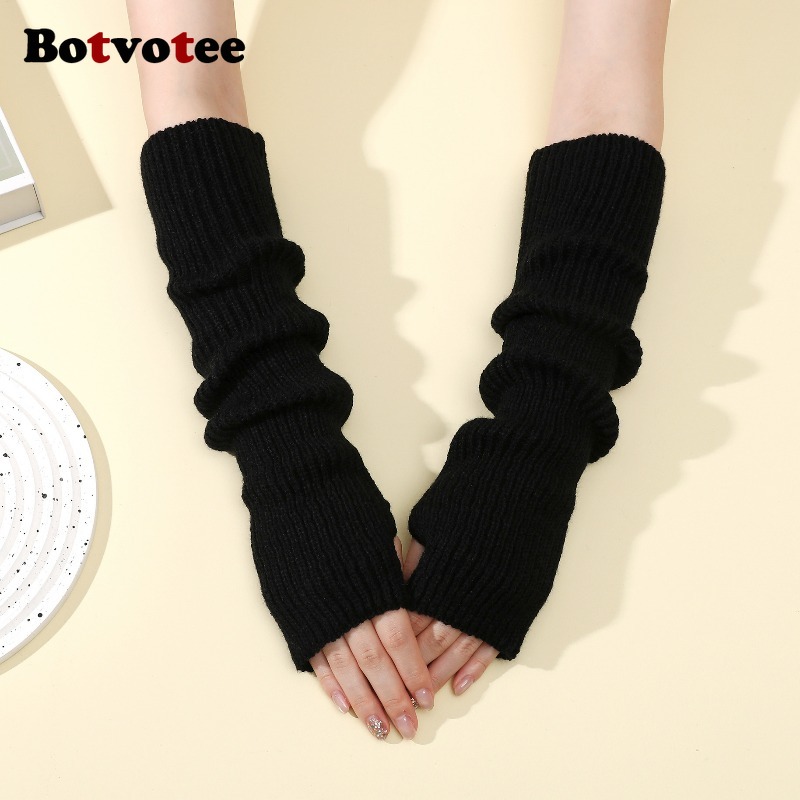 Botvotee Y2k Аксессуары: Вязан – обзор и цена Fingerless Glove Knit