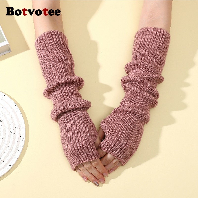 Botvotee Y2k Аксессуары: Вязан – обзор и цена Fingerless Glove Knit